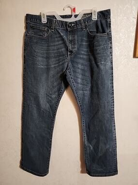 Marc Ecko Cut & Sew Jeans sz 36x27 Straight Leg Regular Fit Dark Blue